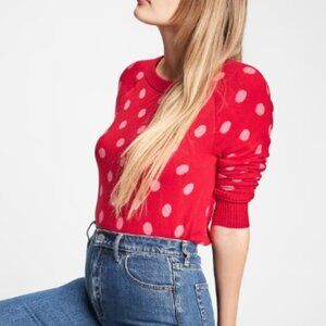 NWOT Gap Red Polka Dot Sweater